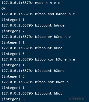 bitop相关操作结果