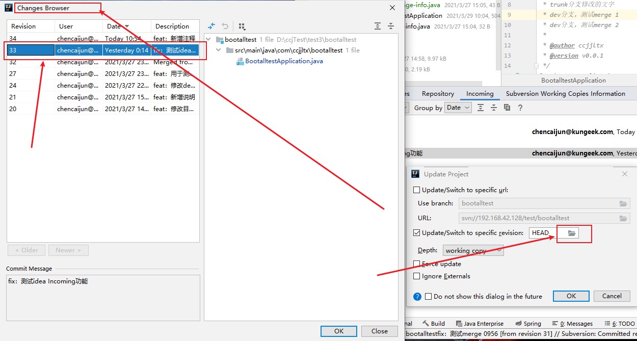 Changes Browser