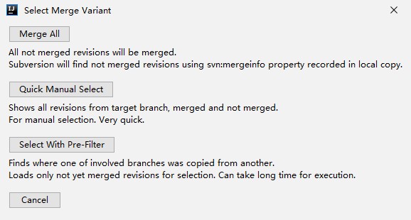 Select Merge Variant